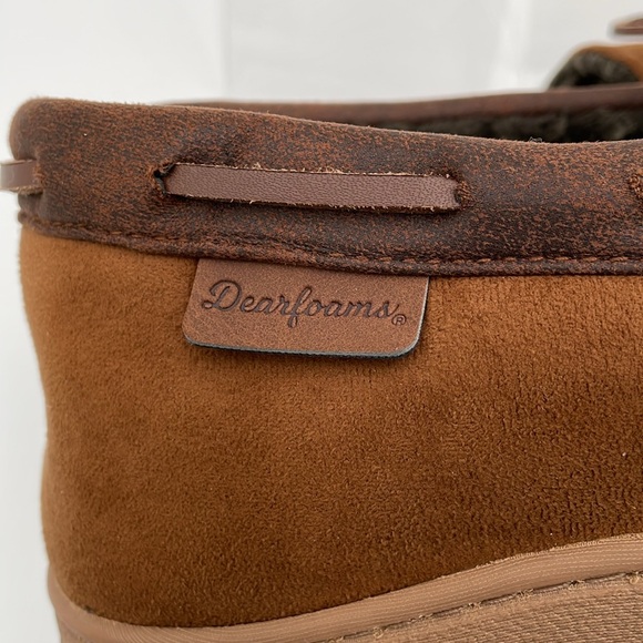 Dearfoams Chestnut Slippers Indoor Outdoor Sole Memory Foam Christmas XL - Picture 7 of 10